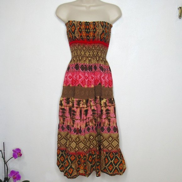 She's Cool Strapless Summer Dress Size XL - Picture 1 of 8